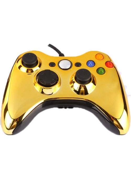 Геймпад проводной Controller Chrome Gold (Хром Золотой) (Xbox 360)
